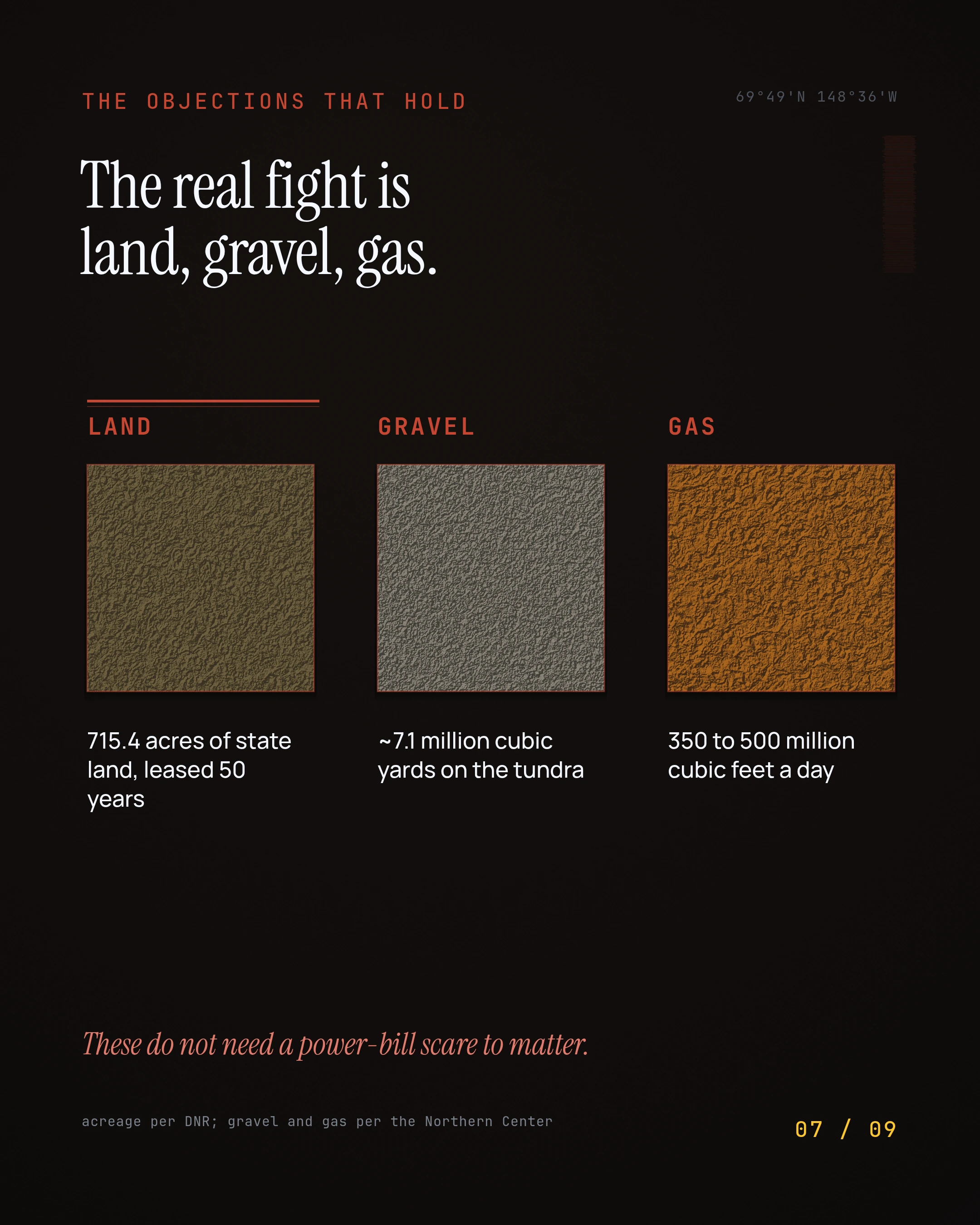 The real fight is land, gravel, gas