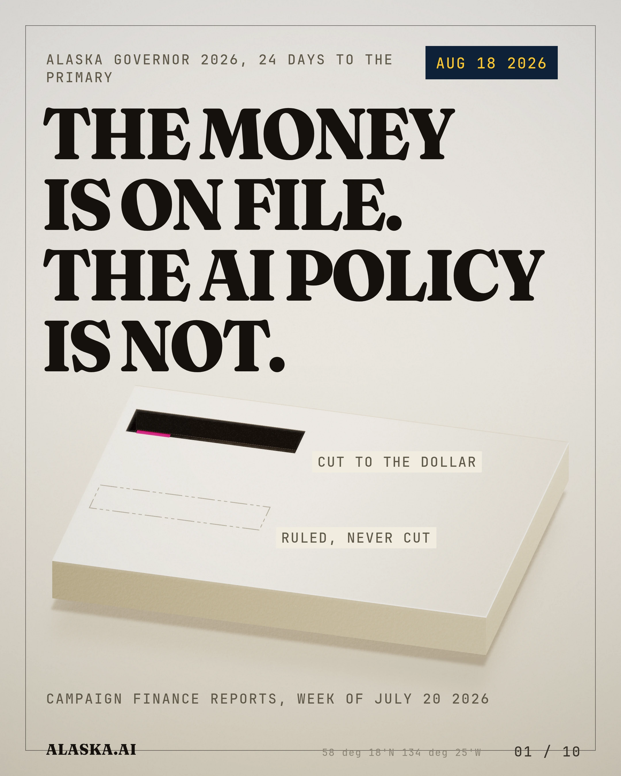 On File, Off Record. Alaska's AI Governor Race. cover