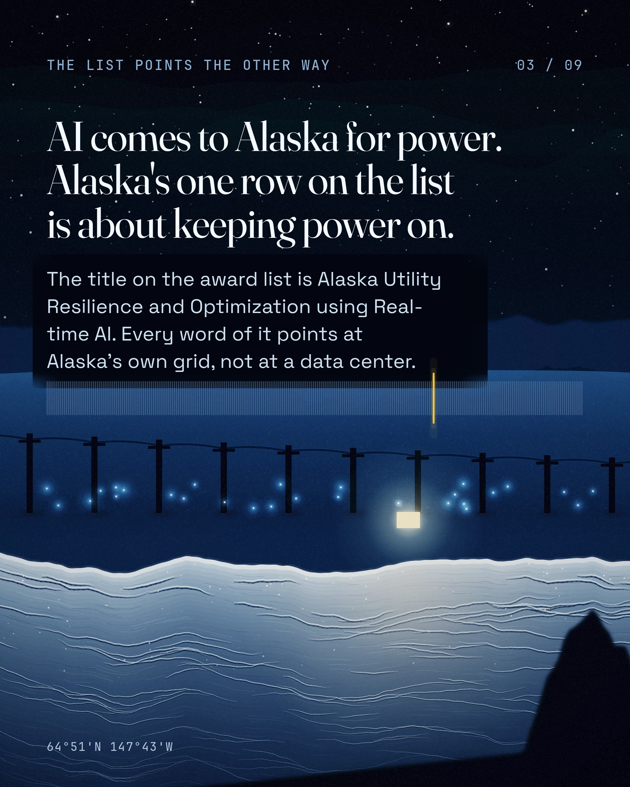 Alaska's One Row on the Federal AI List, slide 3 of 9