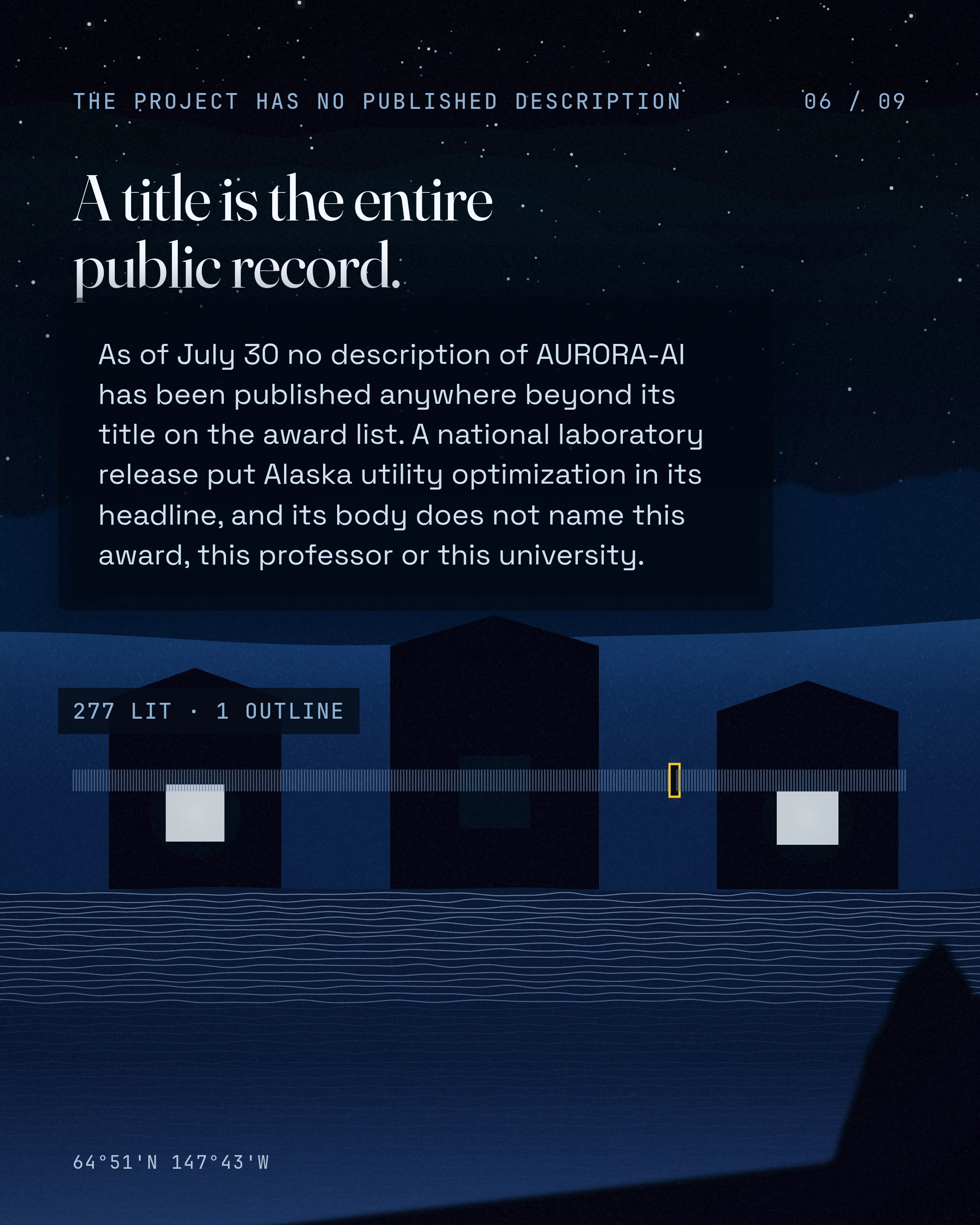Alaska's One Row on the Federal AI List, slide 6 of 9