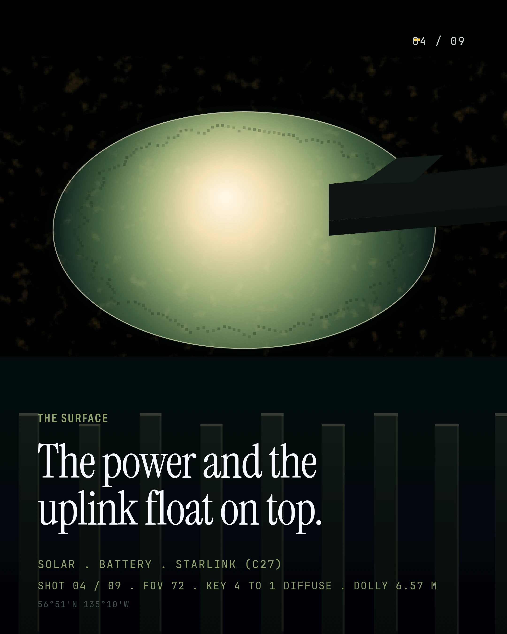 The power and the uplink float on top
