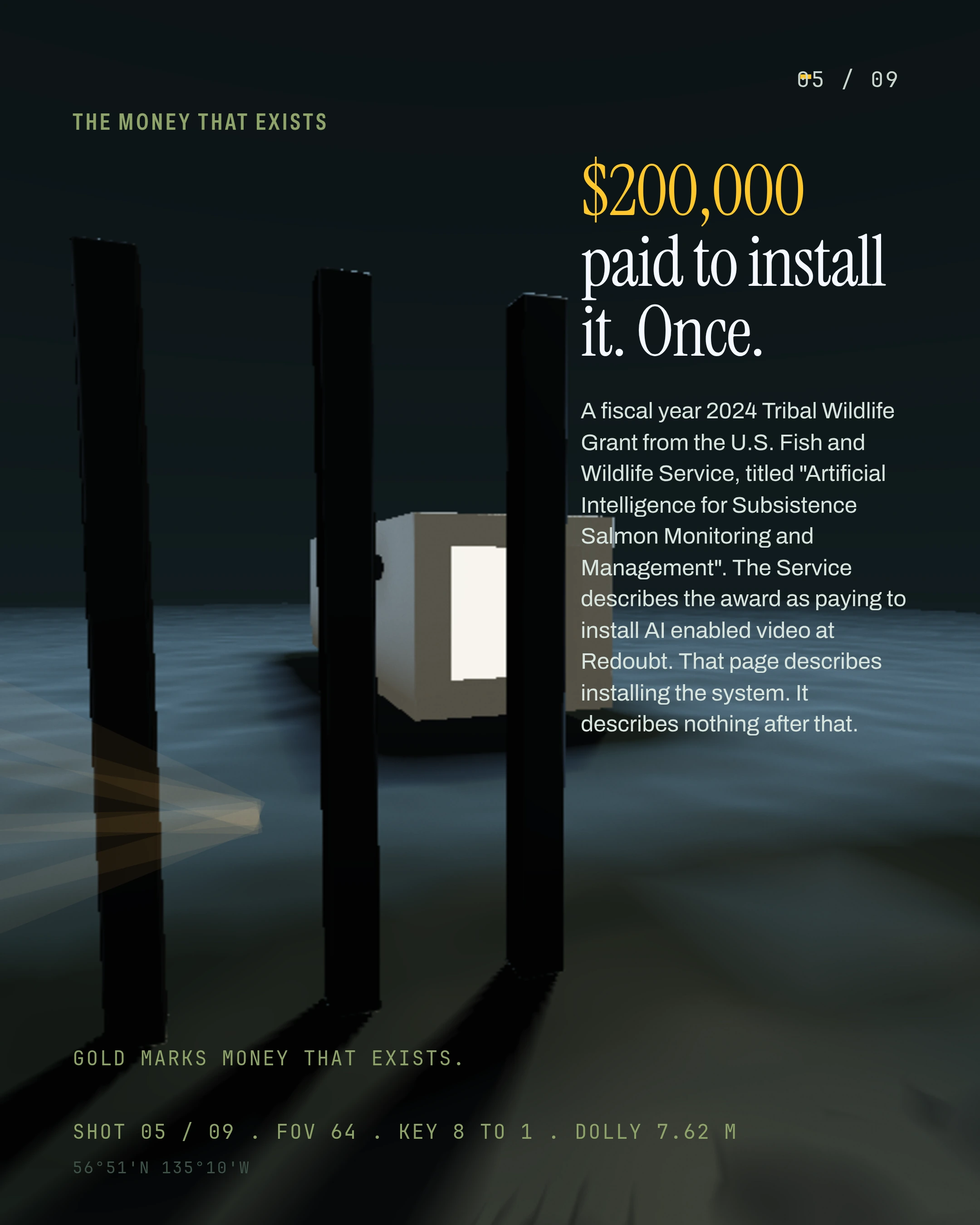 $200,000 paid to install it. Once