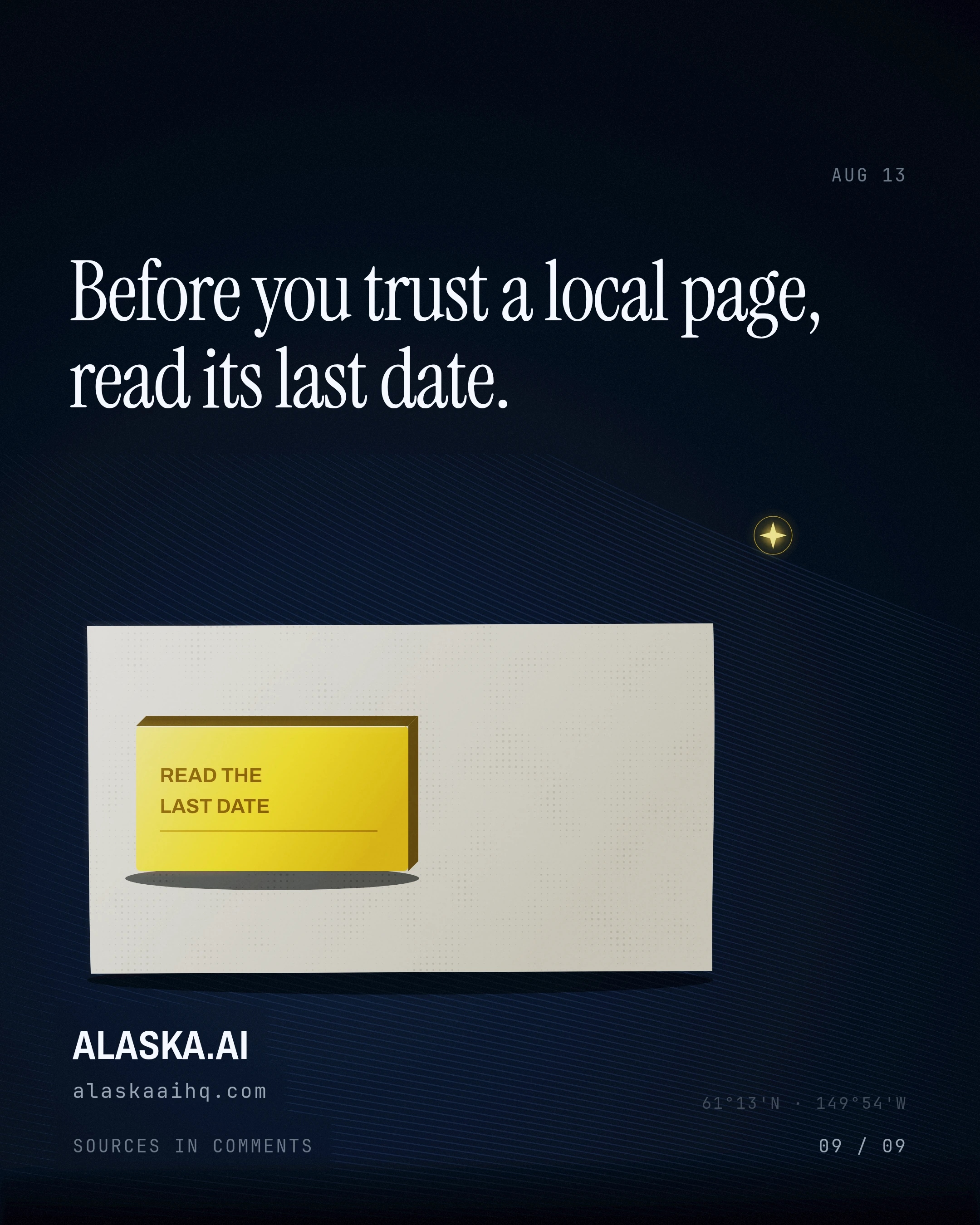Before you trust a local page, read its last date