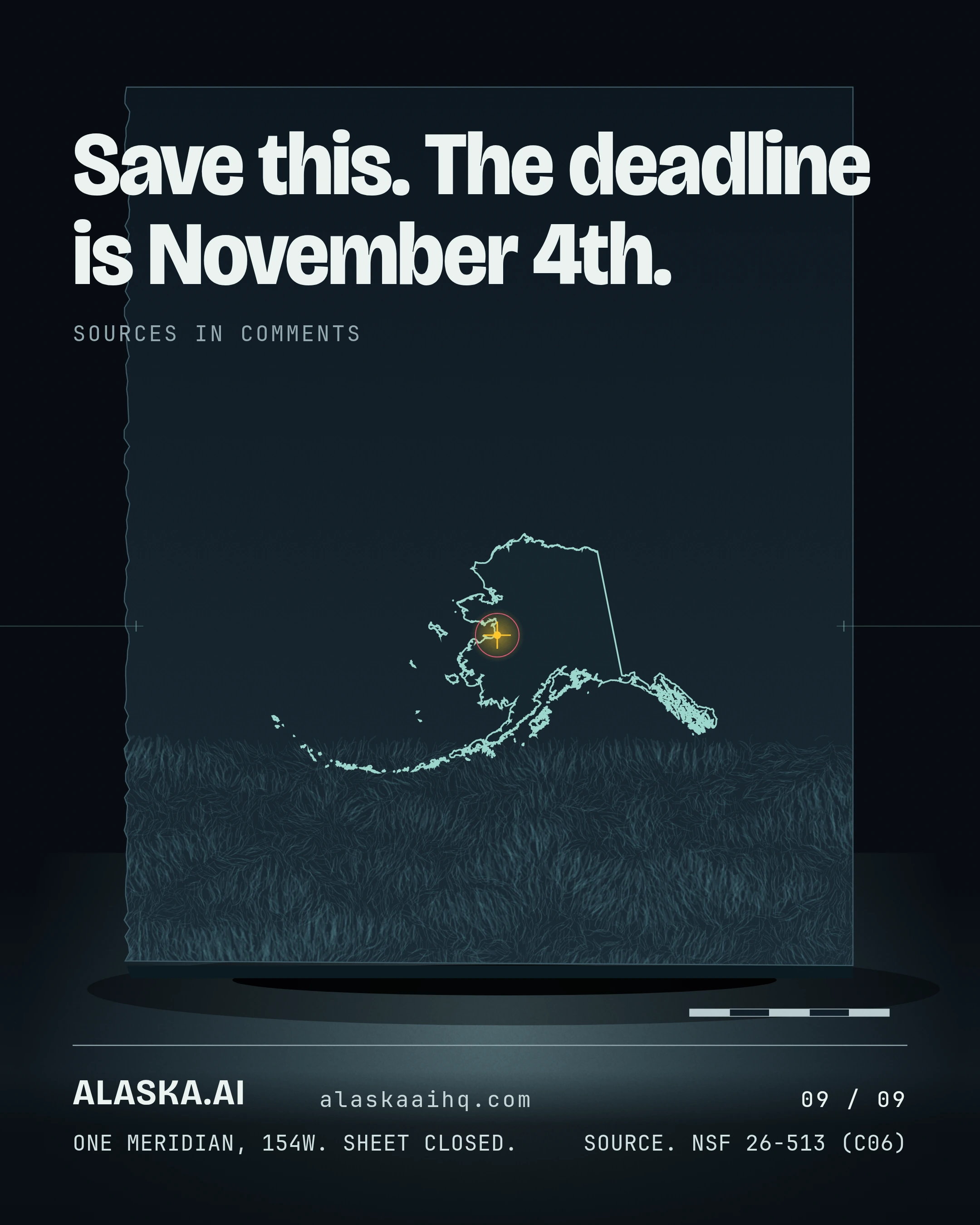Save this. The deadline is November 4th. SOURCES IN COMMENTS