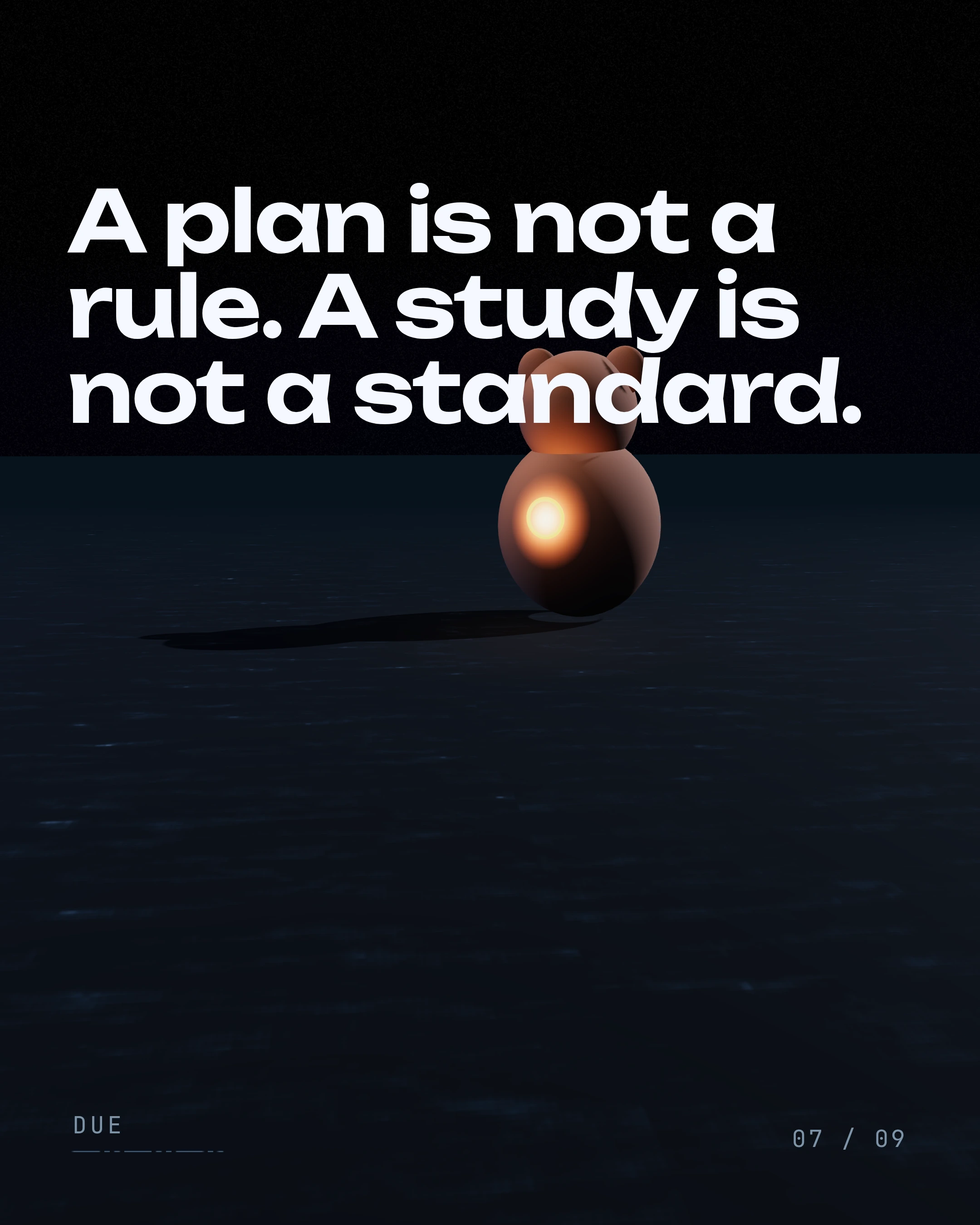 A plan is not a rule. A study is not a standard