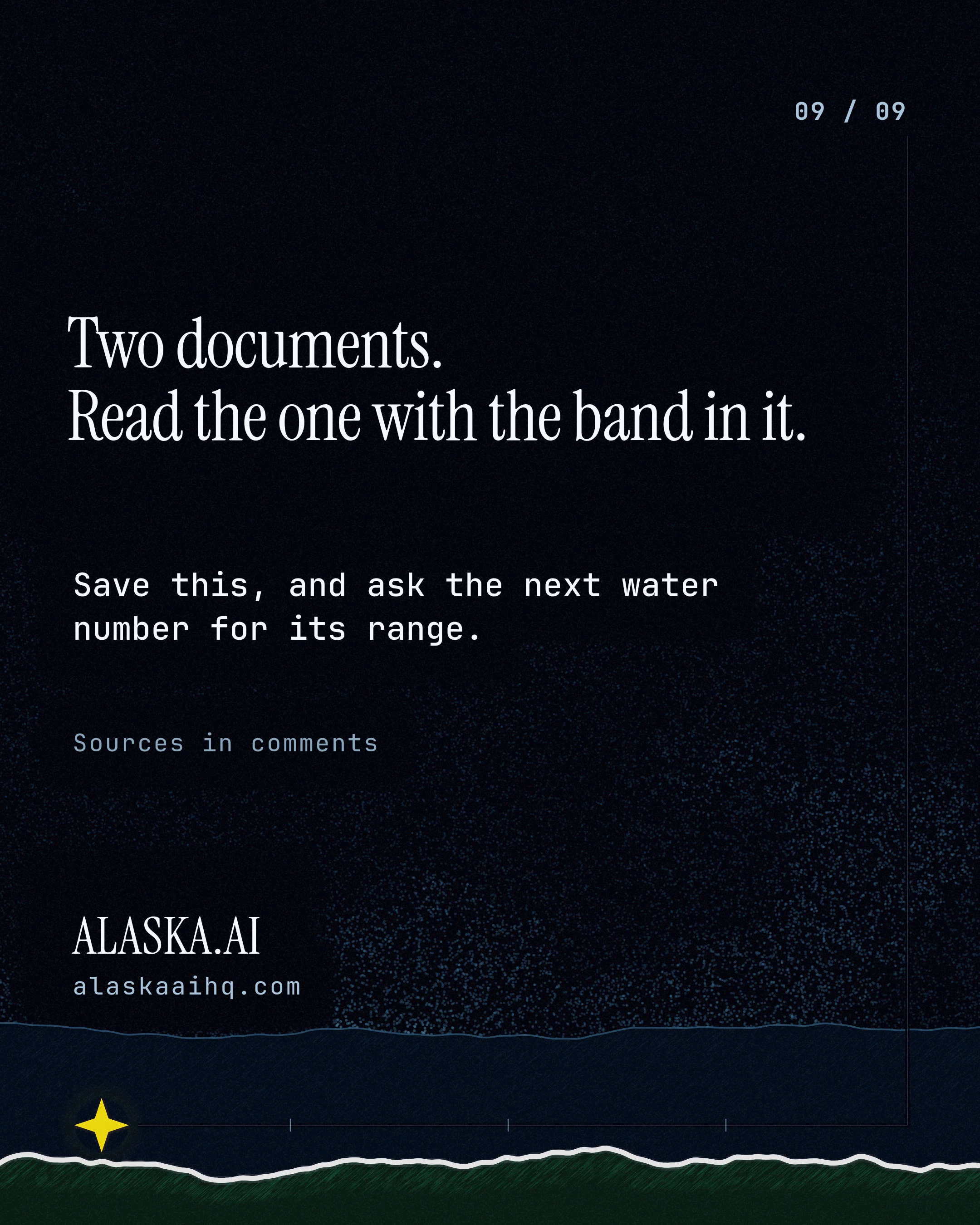 Two documents. Read the one with the band in it
