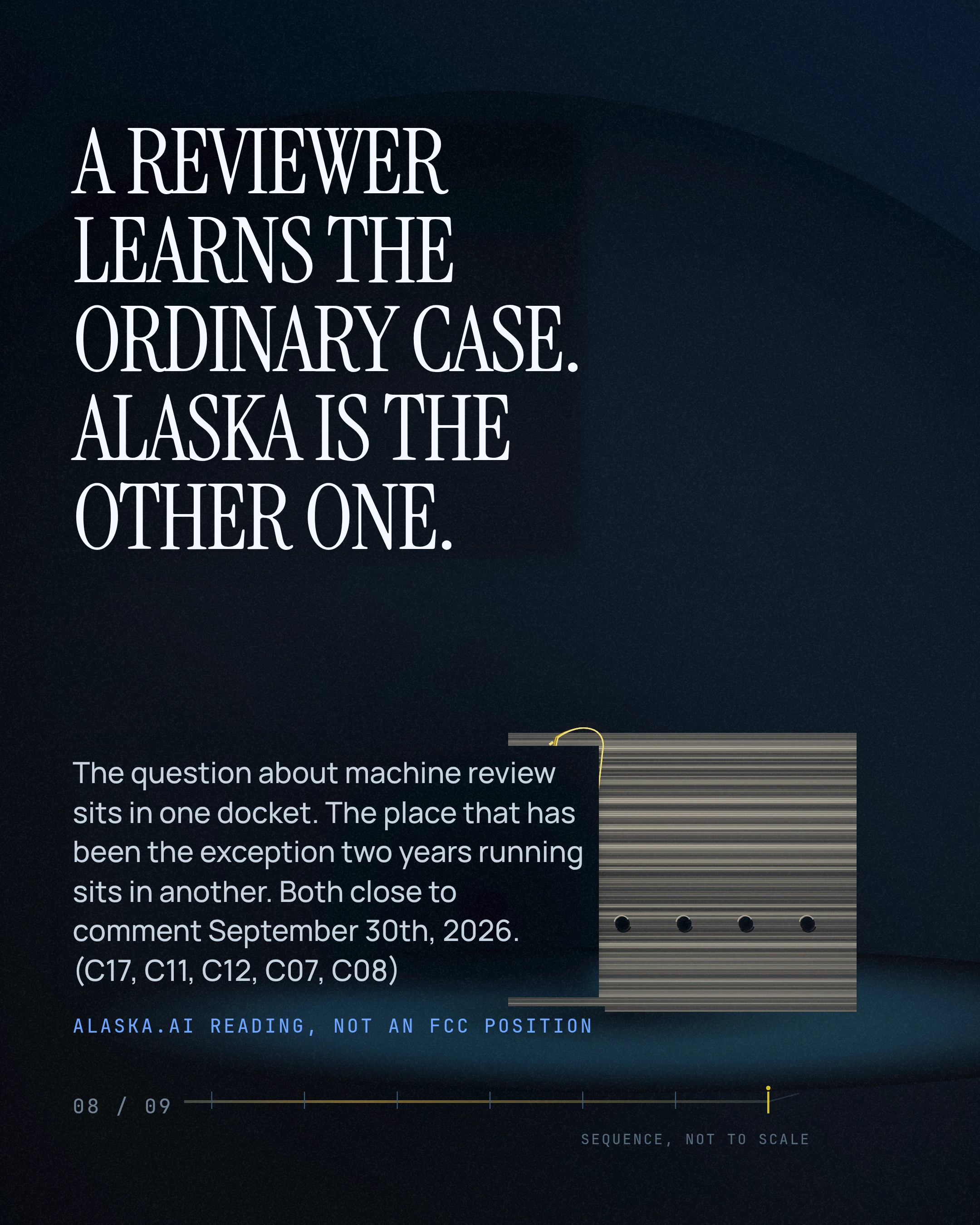 A REVIEWER LEARNS THE ORDINARY CASE. ALASKA IS THE OTHER ONE