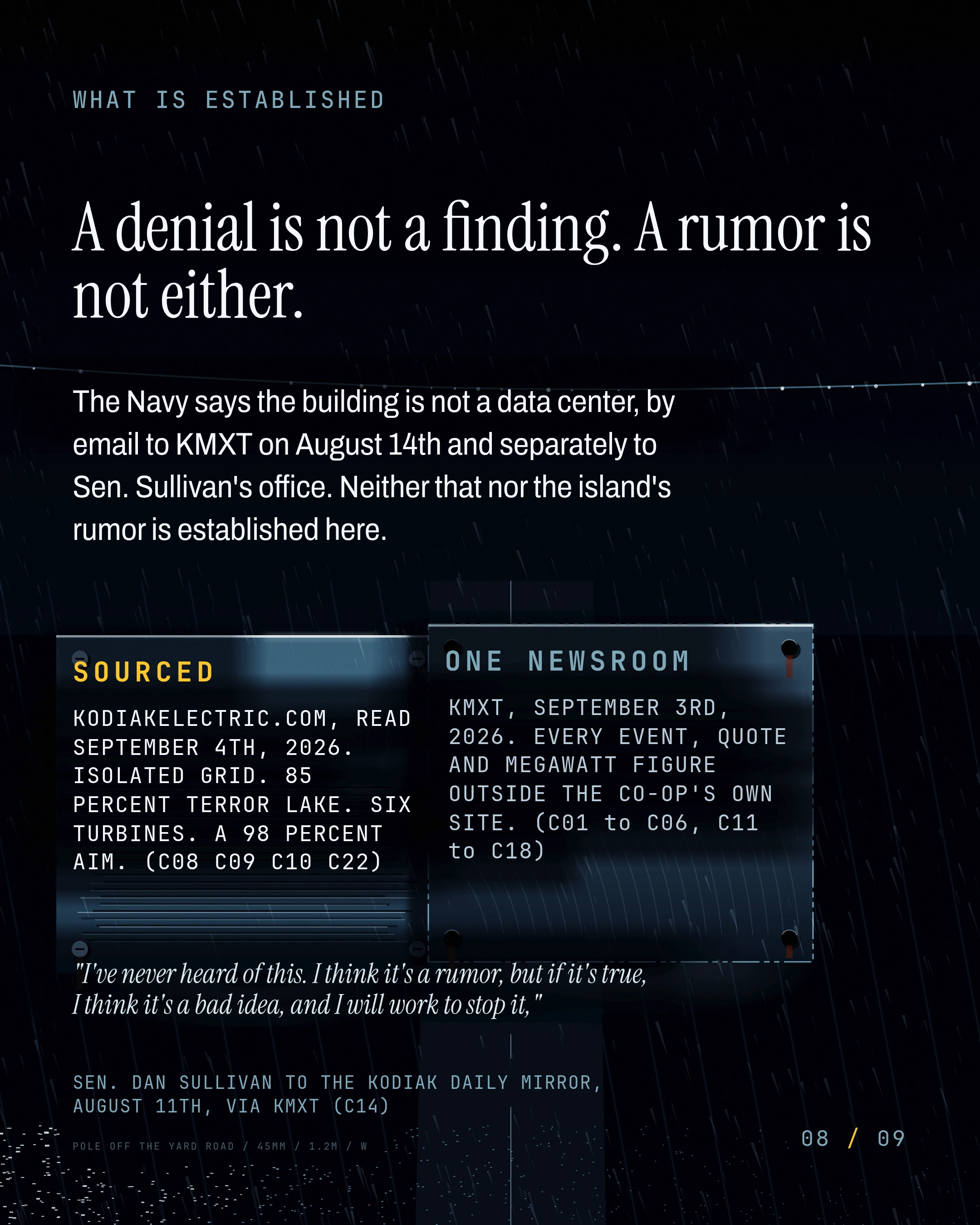 A denial is not a finding. A rumor is not either