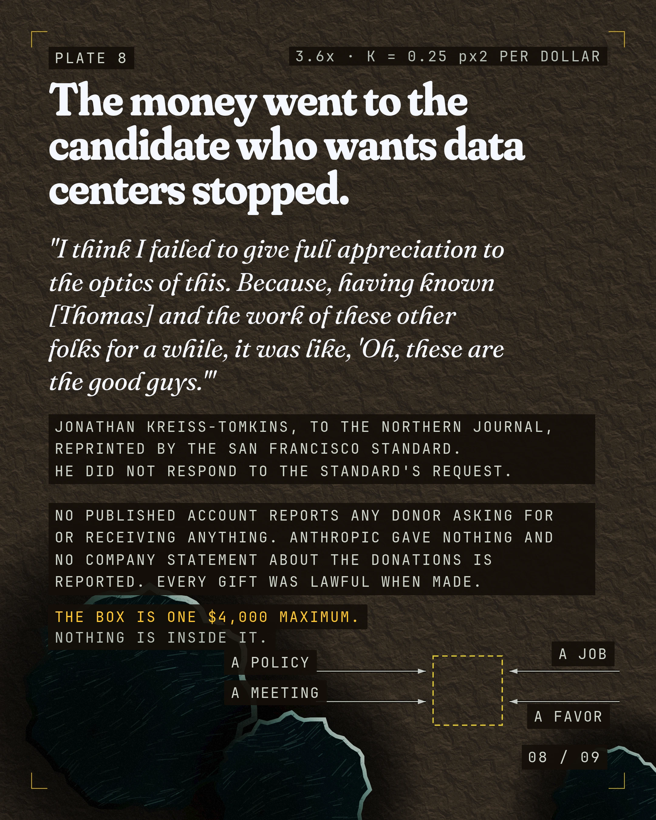 The money went to the candidate who wants data centers stopped