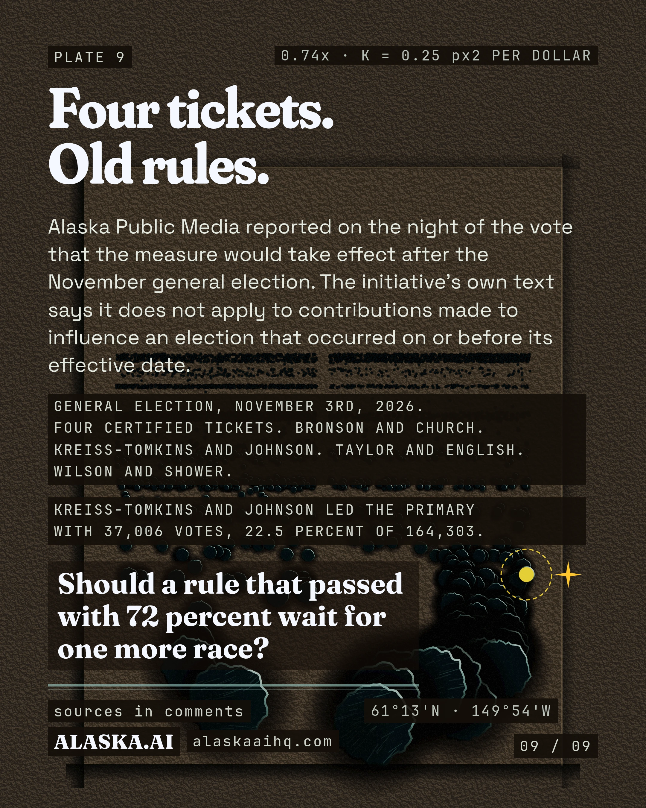 Four tickets. Old rules