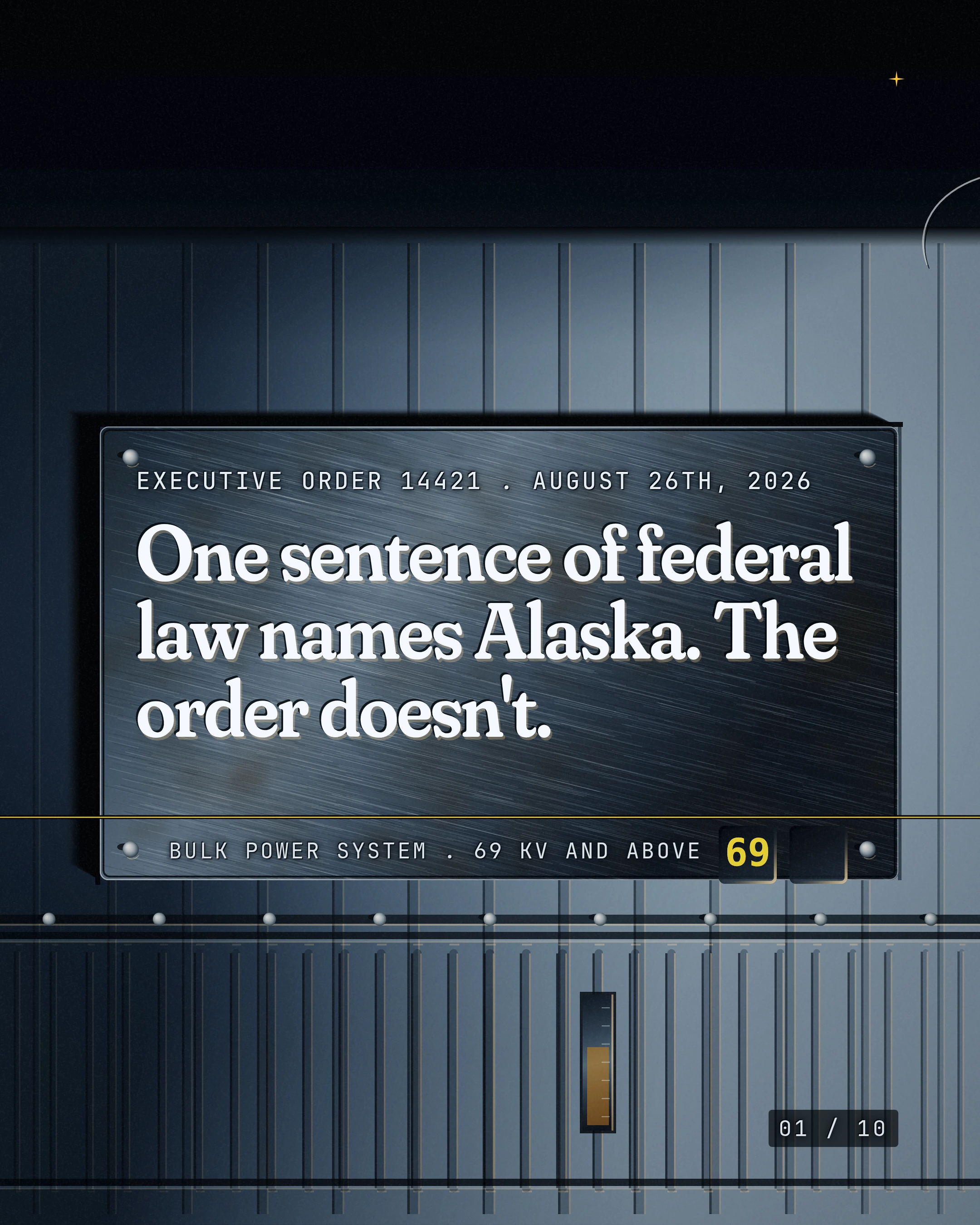 The Sentence That Isn't in Executive Order 14421, slide 1 of 10