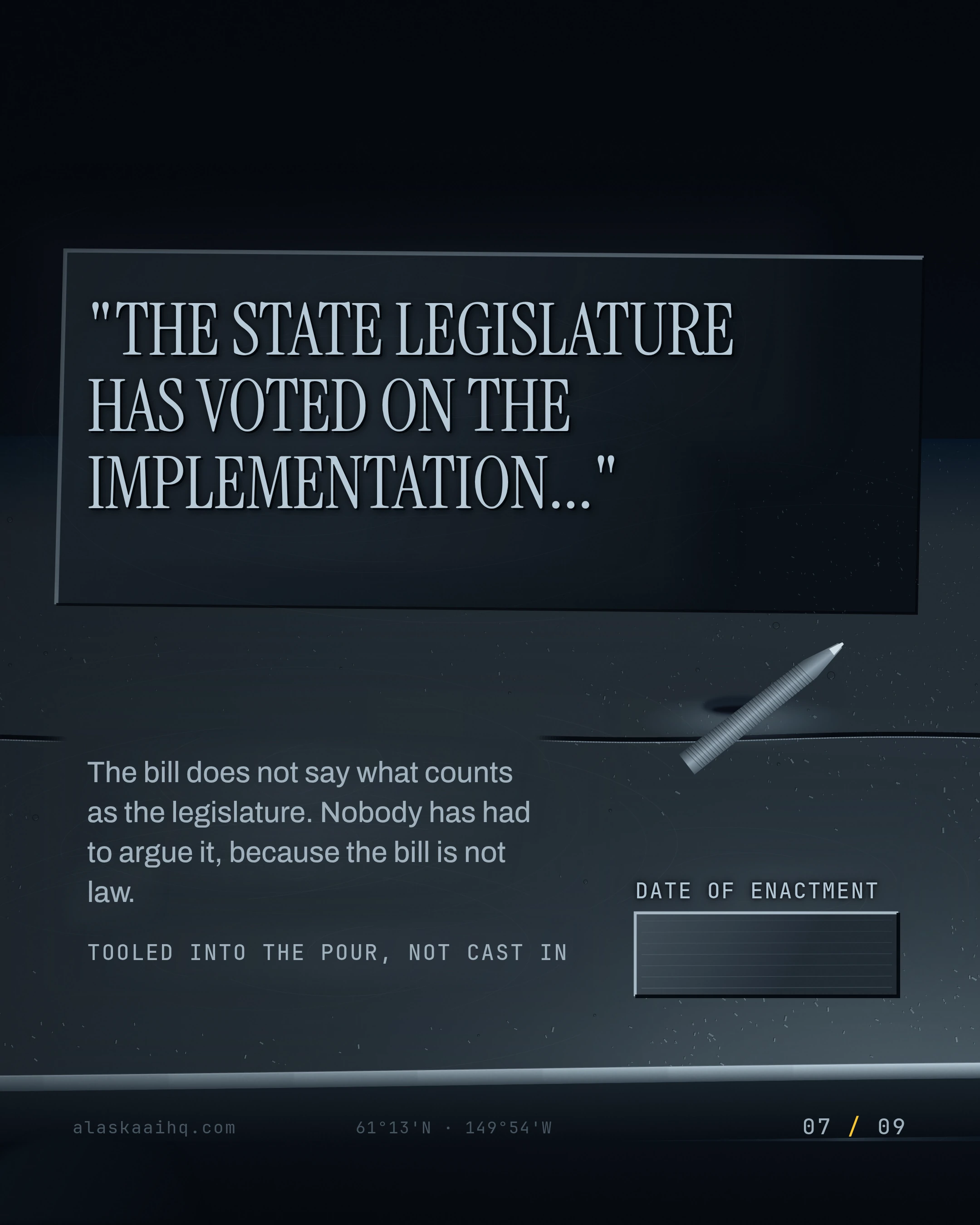 Alaska's Half Vote and a Federal Bill, slide 7 of 9