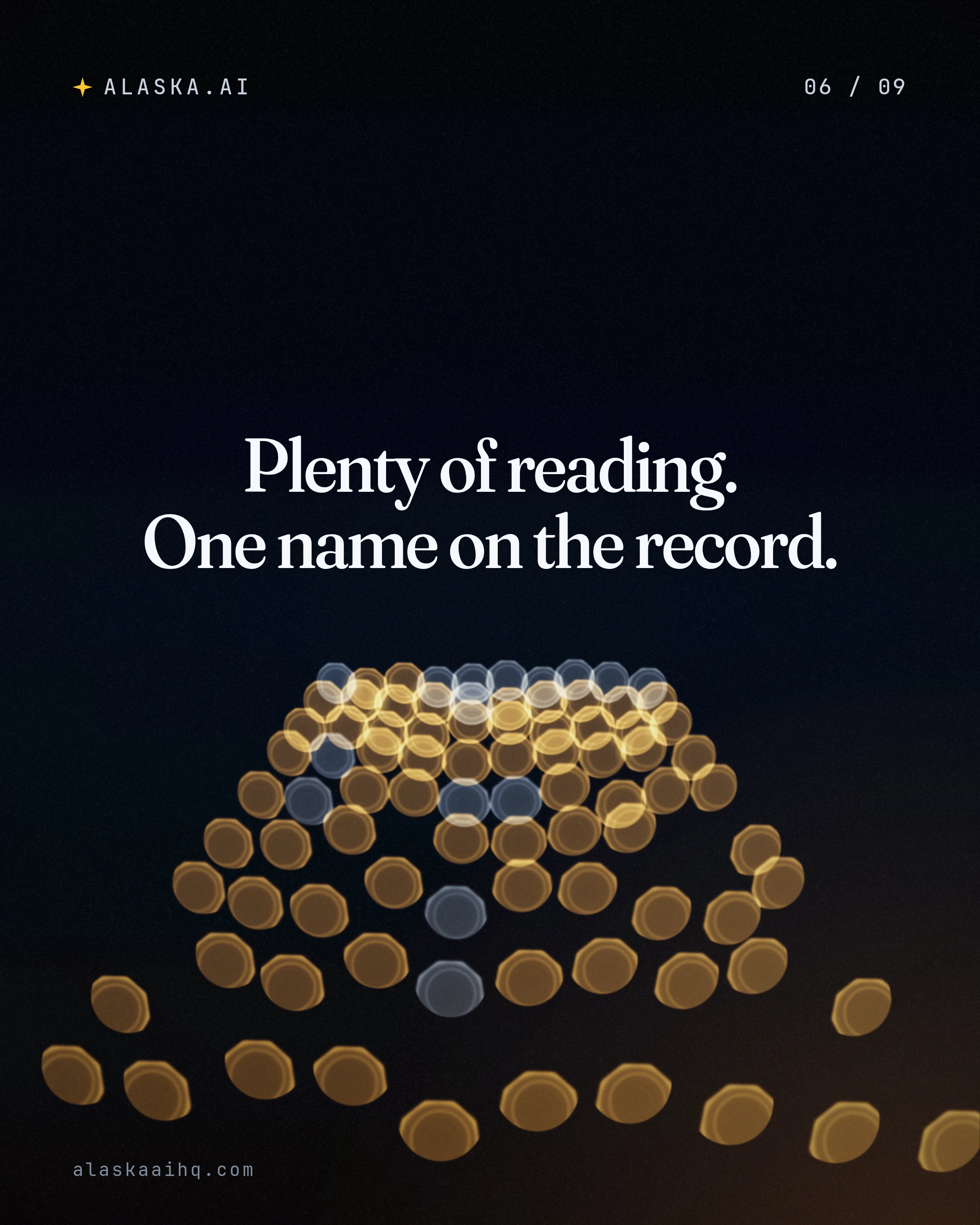 Plenty of reading. One name on the record