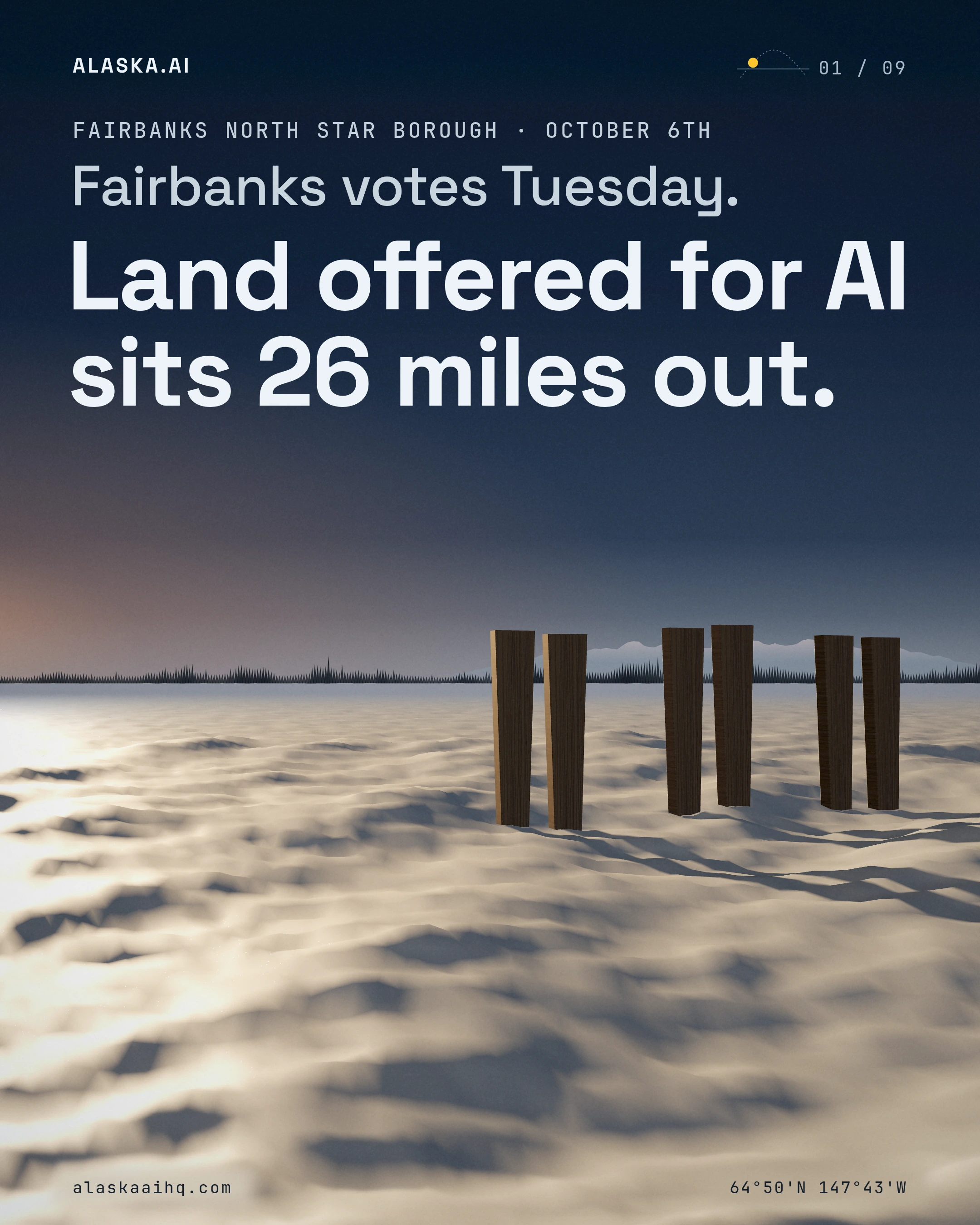 Land offered for AI sits 26 miles out. Fairbanks votes Tuesday