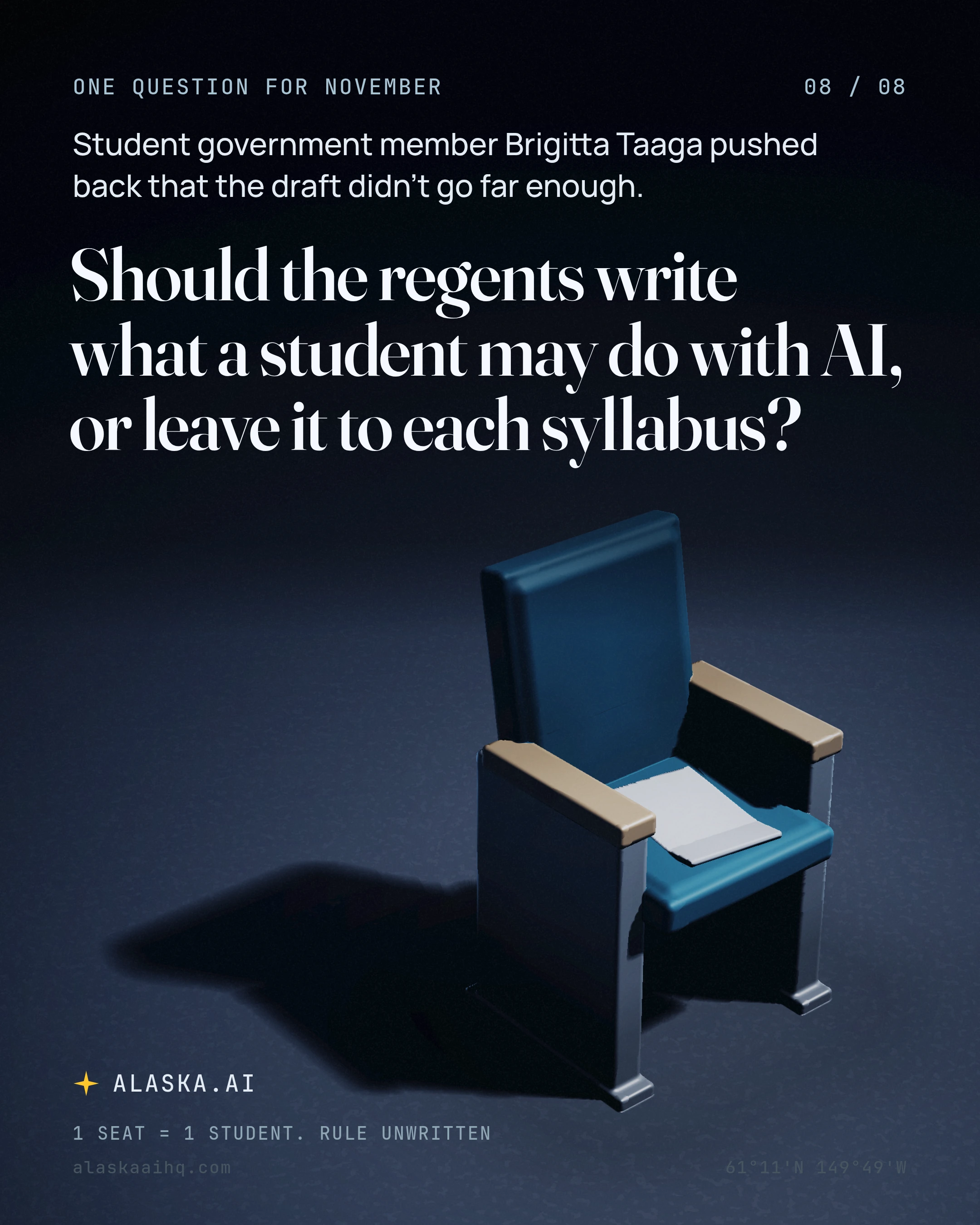 Should the regents write what a student may do with AI, or leave it to each syllabus?.