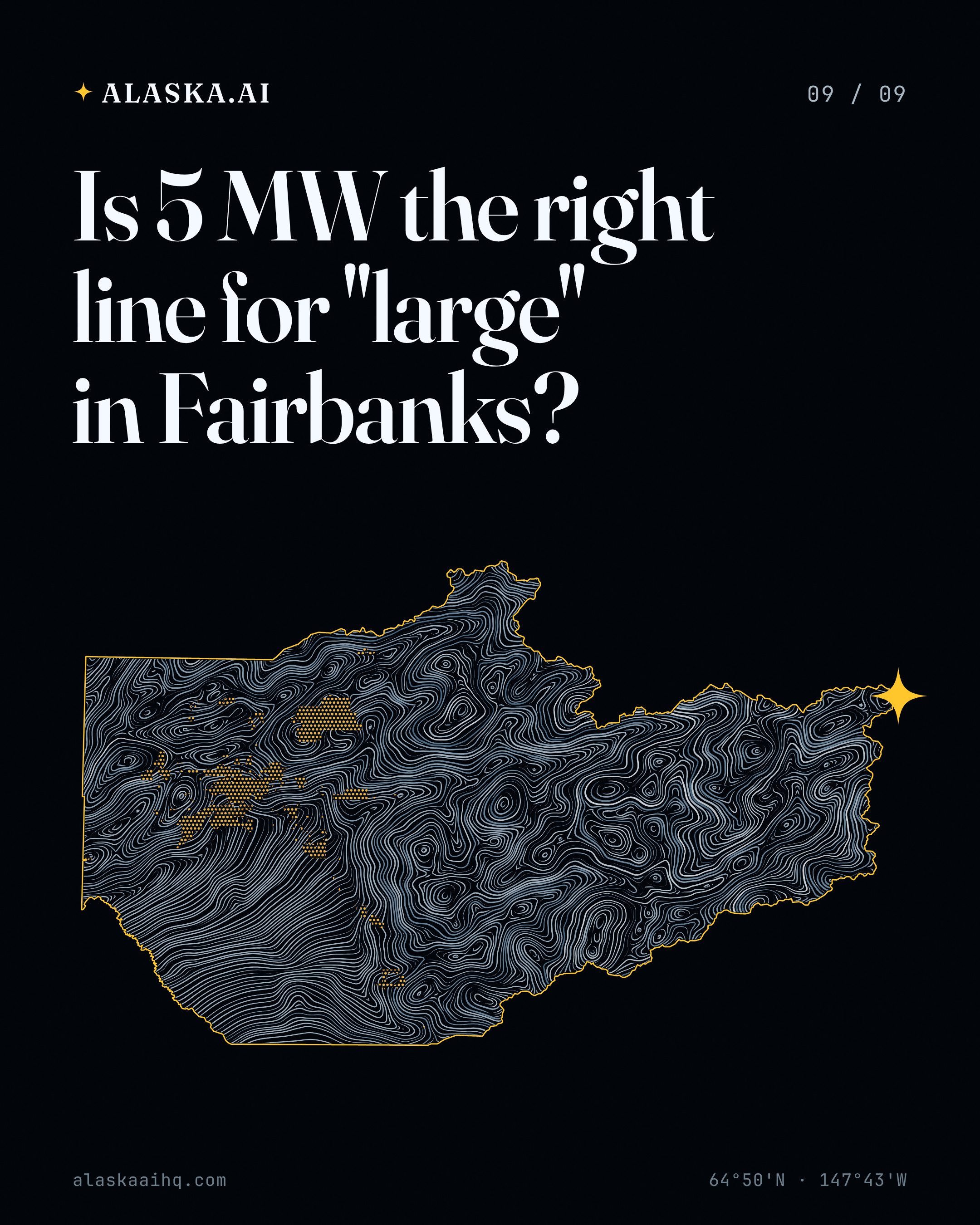 Is 5 MW the right line for "large" in Fairbanks?