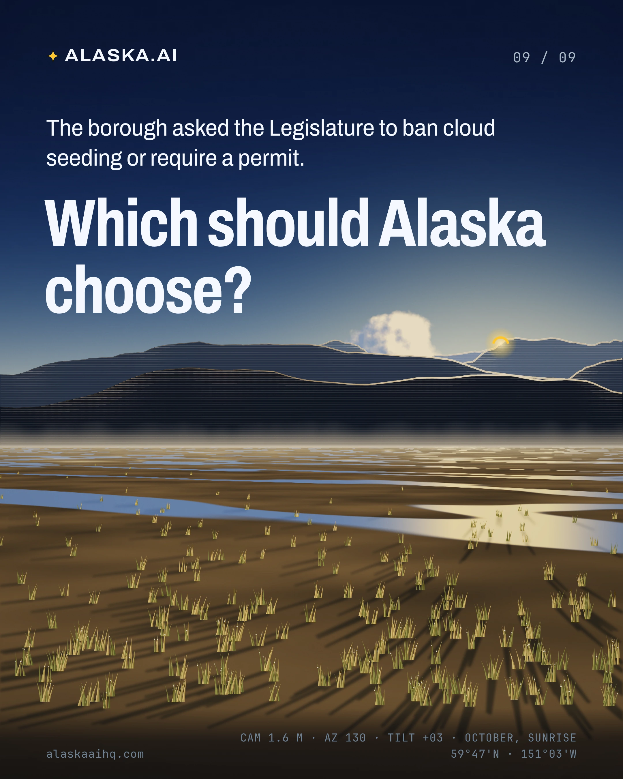 Which should Alaska choose?. The borough asked the Legislature to ban cloud seeding or require a permit