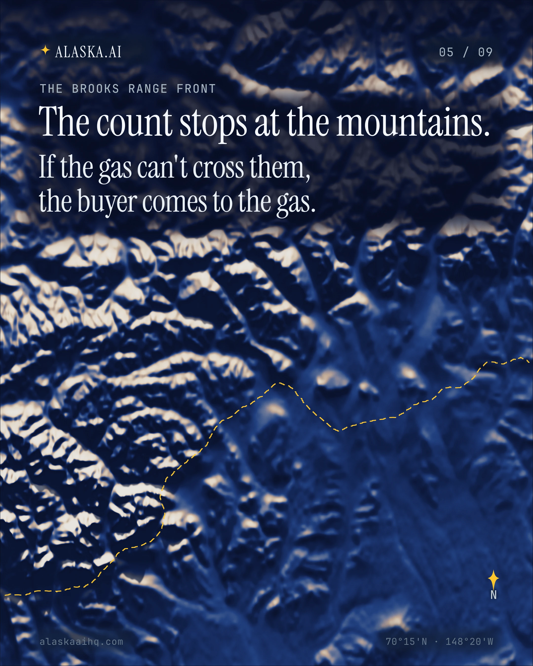 The count stops at the mountains. If the gas can't cross them, the buyer comes to the gas