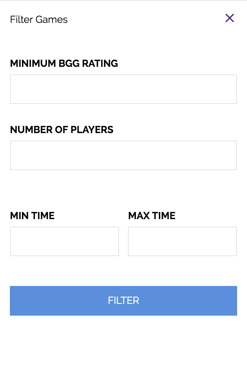 filter form