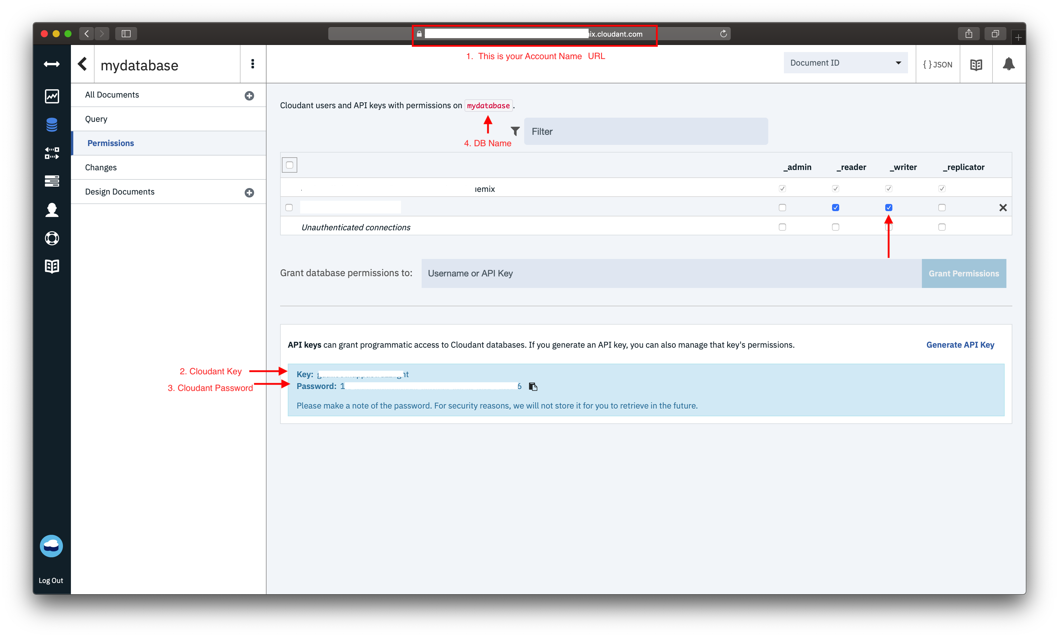 Generate Cloudant API Key