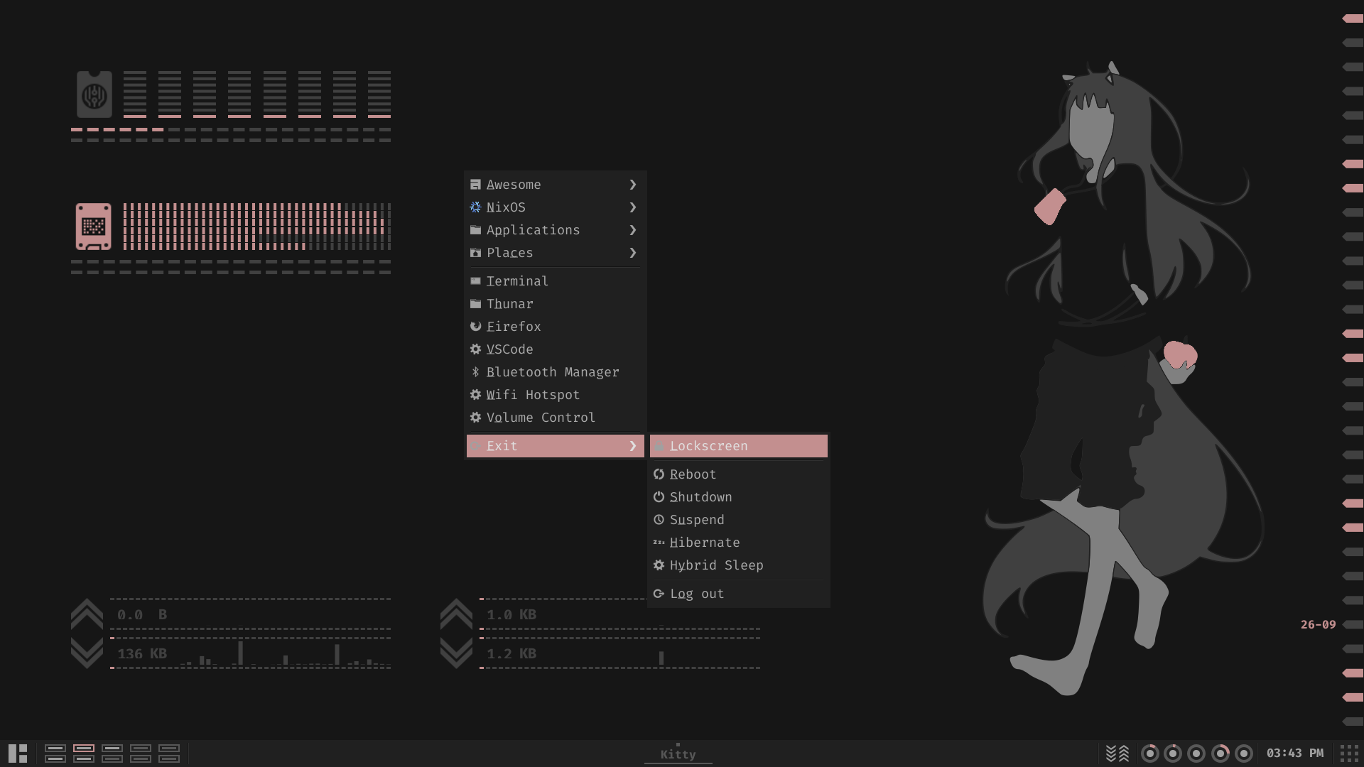 RosyBrown Desktop Menu