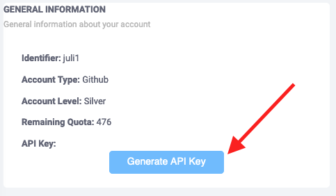 Generate API keys