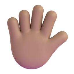 Hand with Fingers Splayed Medium Skin Tone