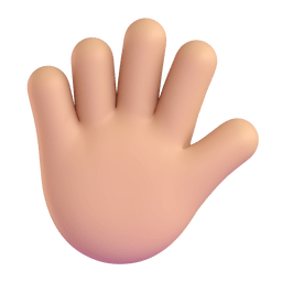 Hand with Fingers Splayed Medium-Light Skin Tone