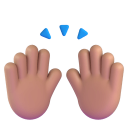 Raising Hands Medium-Dark Skin Tone