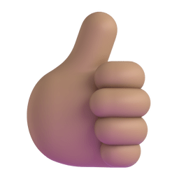 Thumbs Up Medium Skin Tone