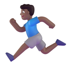 Man Running Medium-Dark Skin Tone