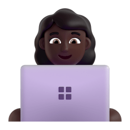 Woman Technologist Dark Skin Tone