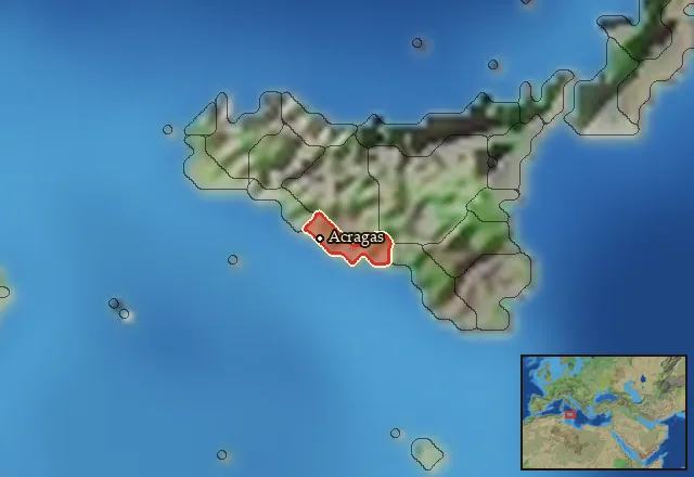 Regions of the Acragas mercenary pool