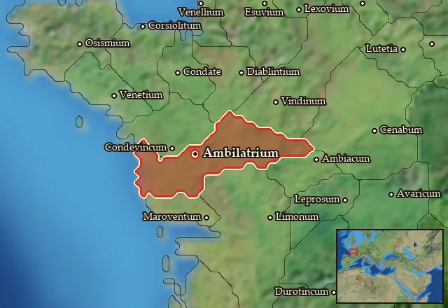 Map of Ambilatria-Andecavia and its neighbours