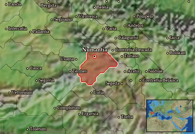 Map of Arevacia and its neighbours