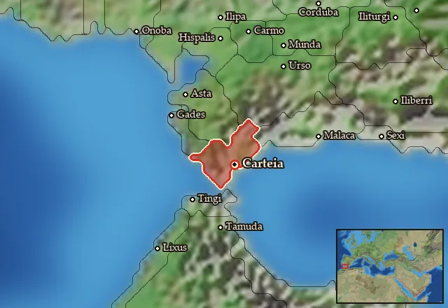 Map of Calpe and its neighbours