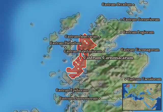 Map of Carnonacaea-Ceronia and its neighbours