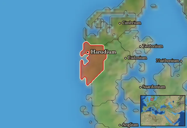 Map of Harudia and its neighbours