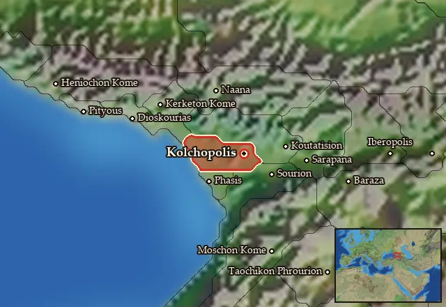 Map of Lazia and its neighbours
