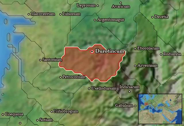 Map of Lemovicia and its neighbours