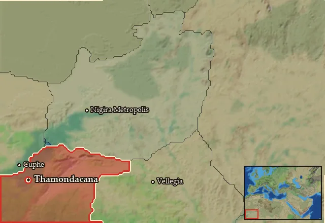 Map of Nigiria Meridionalis and its neighbours