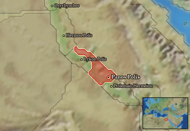 Map of Panopolites-Antaiopolites Nomoi and its neighbours