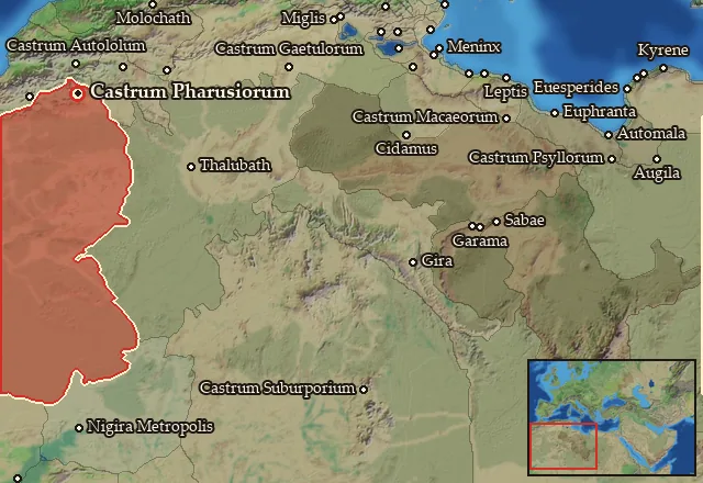 Map of Pharusia and its neighbours