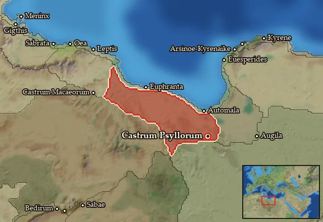 Map of Psyllia and its neighbours