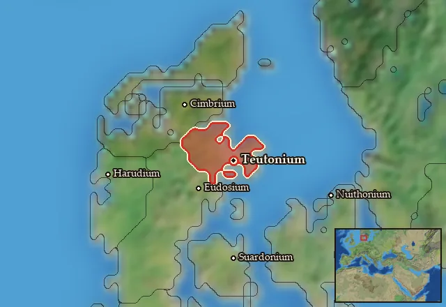 Map of Teutonia and its neighbours
