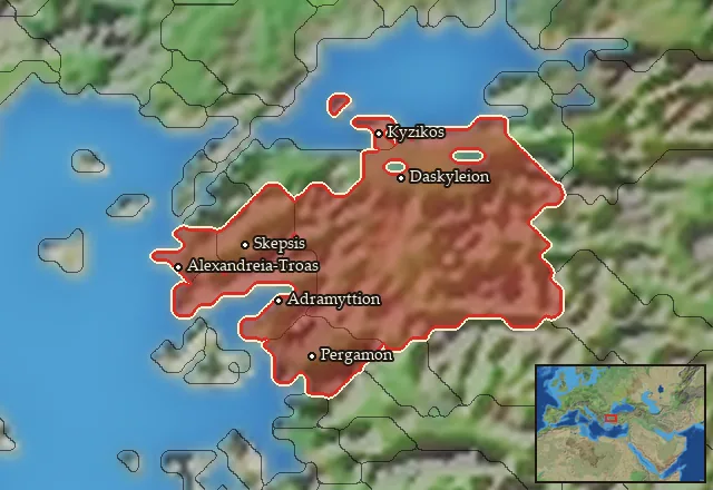 Regions carrying Mysian