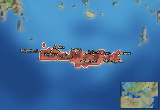 Regions carrying Cretan