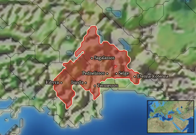 Regions carrying Pisidian