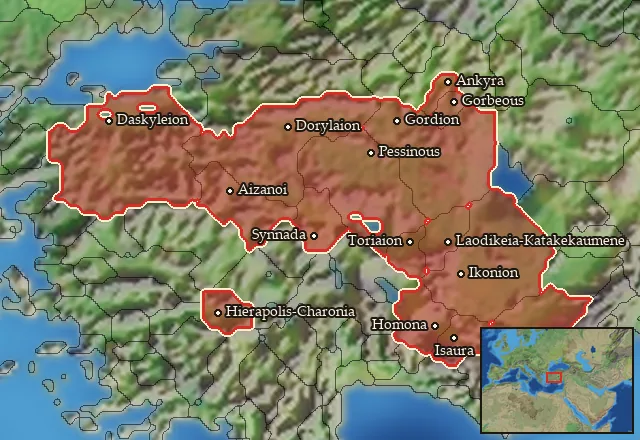 Regions carrying Phrygian