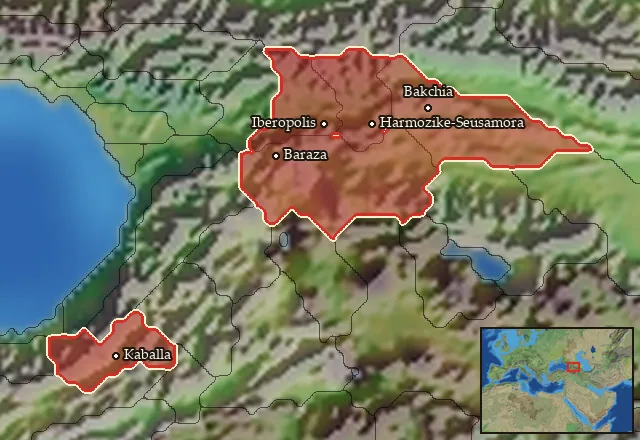 Regions carrying Caucasian iberian